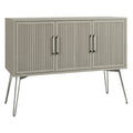 **Moderne dressoir met ribbelstructuur en metalen poten**